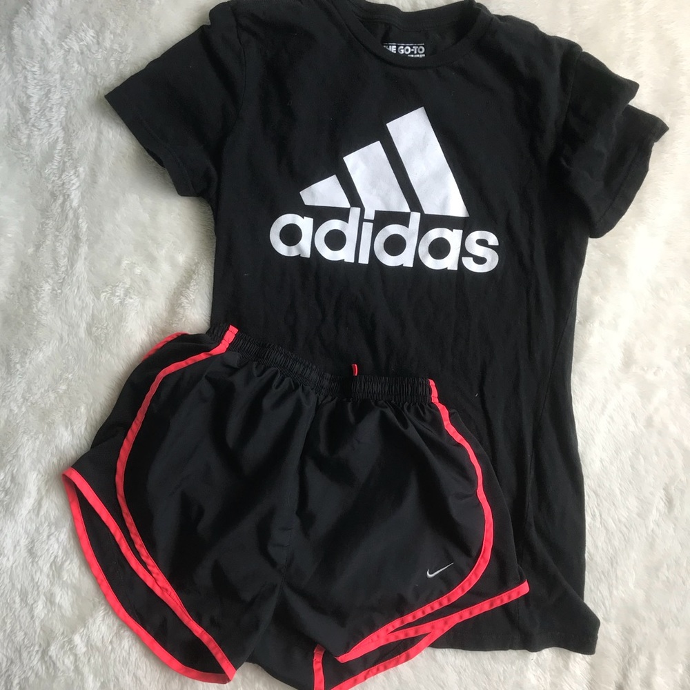 🍄NIKE BLACK PINK DRI FIT RUNNING SHORTS🍄